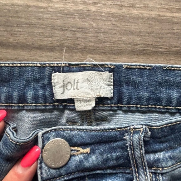 Jolt Blue Skinny Distressed Jeans - Picture 2 of 3